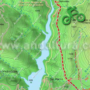 Ruta BTT por el Camino del Nacimiento del Río Castril : Recorte Mapa Cartográfico
