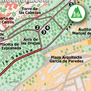 Acceso a la ruta de Plaza Nueva a la Alhambra por la derecha