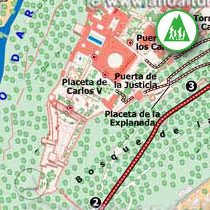 Acceso a la ruta de Plaza Nueva a la Alhambra por la carretera del centro