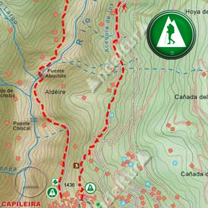 Ruta de Senderismo Circular de Capileira a La Cebadilla: Recorte Mapa Cartográfico