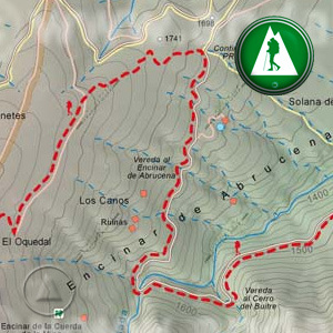 Ruta Sendero Sulayr - GR240 - Cuerda de la Mina - Cuerda de Limones: Recorte Mapa Cartográfico