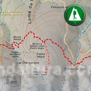 Ruta Sendero Sulayr - GR240 - Cuerda de Limones - Fuente el Rosal : Recorte Mapa Cartográfico