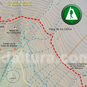 Ruta Sendero Sulayr - GR240 - Fuente del Esparto - Mirador de la Llanada : Recorte Mapa Cartográfico