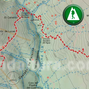 Ruta Sendero Sulayr - GR240 - Hoya de los Carmonas - Cuatro Caminos: Recorte Mapa Cartográfico