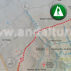 Ruta Sendero Sulayr - GR240 - Loma de las Navas - Loma de Polarda: Recorte Mapa Cartográfico