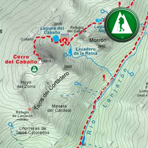 Ruta de Senderismo de Lanjarón al Cerro del Caballo por el Río Lanjarón: Recorte Mapa Cartográfico
