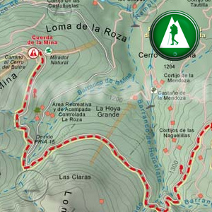 Ruta Sendero Sulayr - GR240 - Prados de los Chortales - Cuerda de la Mina: Recorte Mapa Cartográfico