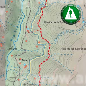 Ruta Sendero Sulayr - GR240 - Trevélez - Los Pradillos: Recorte Mapa Cartográfico