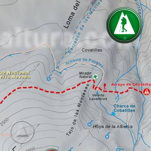 Ruta Sendero Sulayr - GR240 - Arroyo de Cobatillas - Río Vadillo: Recorte Mapa Cartográfico
