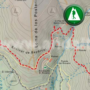 Ruta Sendero Sulayr - GR240 - Arroyo del Palancón - Hoya de los Carmonas: Recorte Mapa Cartográfico
