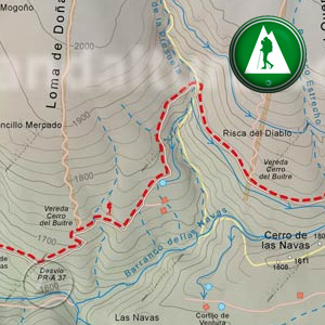 Ruta Sendero Sulayr - GR240 - Barranco del Palomar - Loma de las Navas: Recorte Mapa Cartográfico