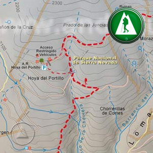 Ruta Sendero Sulayr - GR240 - Mirador del Tajo del Ángel - Loma del Jabalí: Recorte Mapa Cartográfico