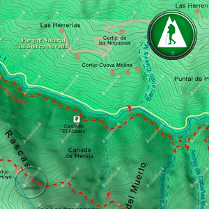 Ruta de Senderismo por el Robledal de la Dehesa de San Juan: Recorte Mapa Cartográfico