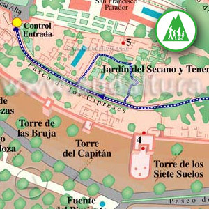 Recorrido por la Medina de la Alhambra: Recorte Mapa Cartográfico
