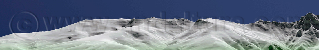 Imagen virtual nororiental de los Tresmiles de Sierra Nevada