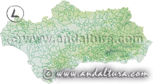 Mapa de Andalucía: Acceso a los Contenidos sobre los Municipios de Andalucía