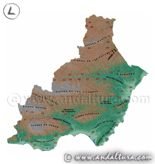 Mapa de los ríos de Almería: Accede a los Contenidos
