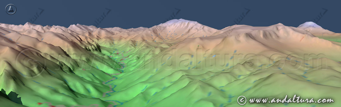 Imagen virtual valle del Río Castril