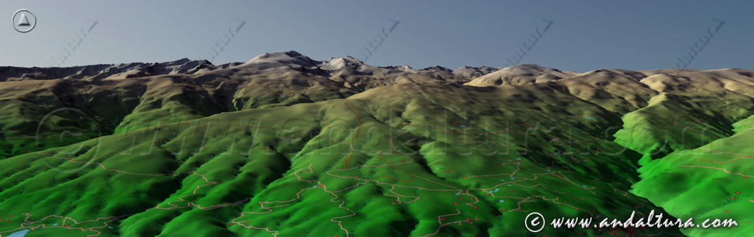 Imagen virtual Sierra Nevada - vertiente de la Alpujarra -