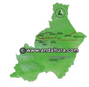 Mapa de las Vías Verdes de la Provincia de Almería: Acceso a los Contenidos