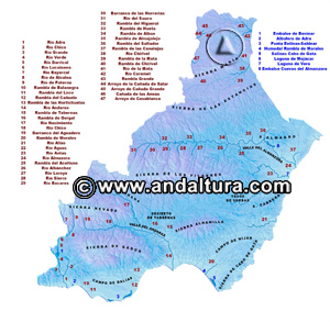 Mapa de los Ríos de la Provincia de Almería: Acceso a los Contenidos