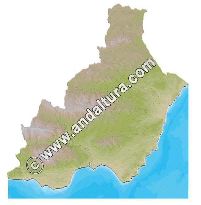 Mapa calibrado y georreferenciado de Almería y sus Pueblos