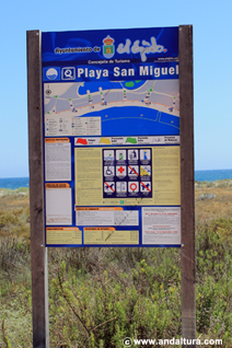 Cartel de la Playa San Miguel de Almerímar