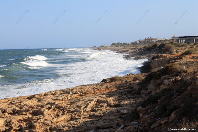 Linea litoral en las proximidades de Garrucha