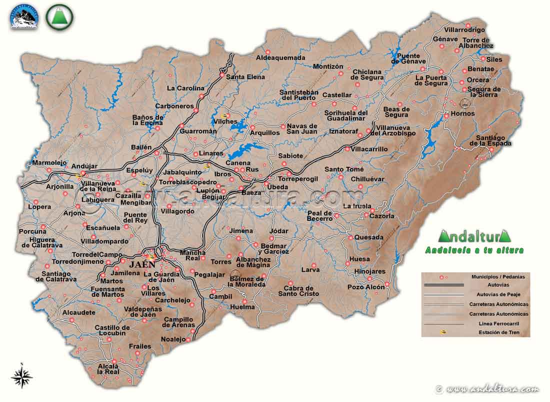 Mapa de la Provincia de Jaén