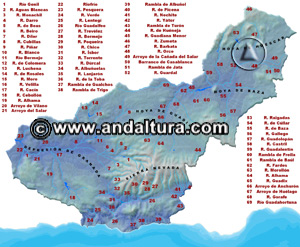 Mapa de los Ríos de la Provincia de Granada: Acceso a los Contenidos