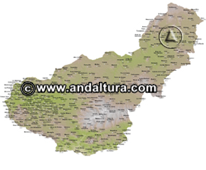 Mapa de las Altitudes, Vértices Geodésicos y Cotas de la Provincia de Granada: Acceso a los Contenidos