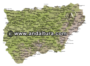 Mapa de las Altitudes, Vértices Geodésicos y Cotas de la Provincia de Jaén: Acceso a los Contenidos