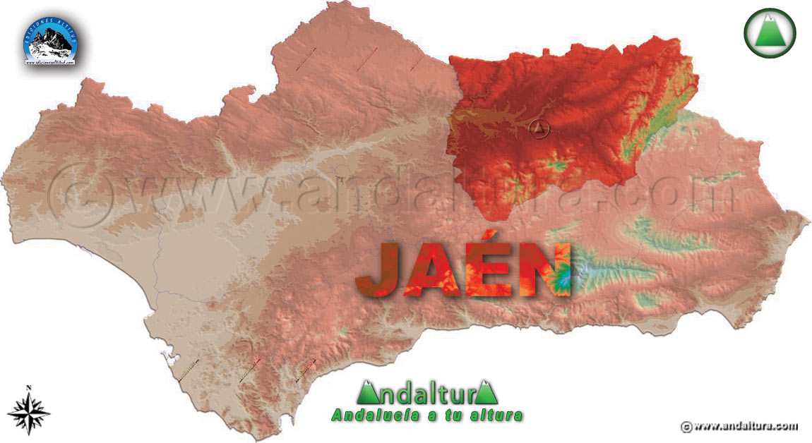 Provincia de Jaén: Mapa de Situación en Andalucía