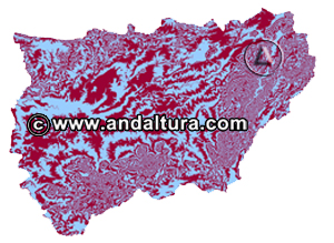 Mapa altitudinal - Sublime Realidad - de la Provincia de Jaén: Acceso a los Contenidos