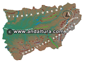 Mapa del Relieve y Sierras de la Provincia de Jaén: Acceso a los Contenidos