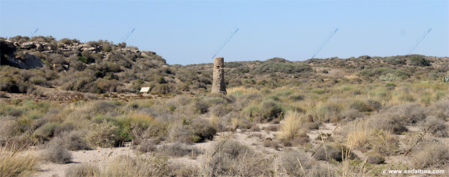 Pozo romano de las Amoladeras, El Pocico o Pozo de Torregarcía, en la Rambla de las Amoladeras - Guía de Playas de la capital de Almería y del Parque Natural Cabo de Gata - Níjar