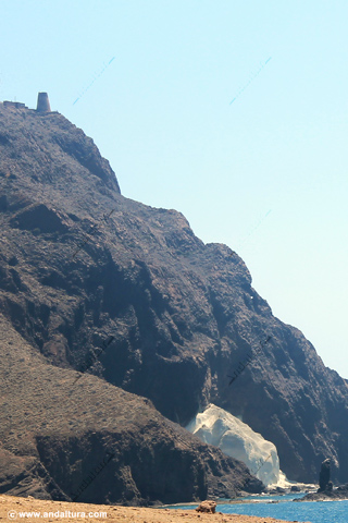 Vela Blanca y Torre de Vela Blanca - Ruta de Senderismo por el Litoral de Níjar y del Parque Natural Cabo de Gata - Níjar