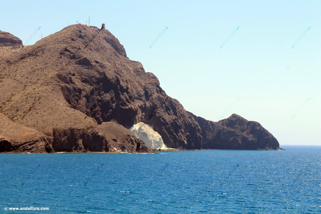 Vela Blanca, Torre de Vela Blanca y Punta Colorada - Guía del Litoral de Níjar y del Parque Natural Cabo de Gata - Níjar