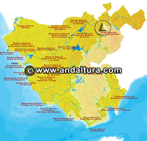 Mapa de los Espacios Naturales de la Provincia de Cádiz: Acceso a los Contenidos