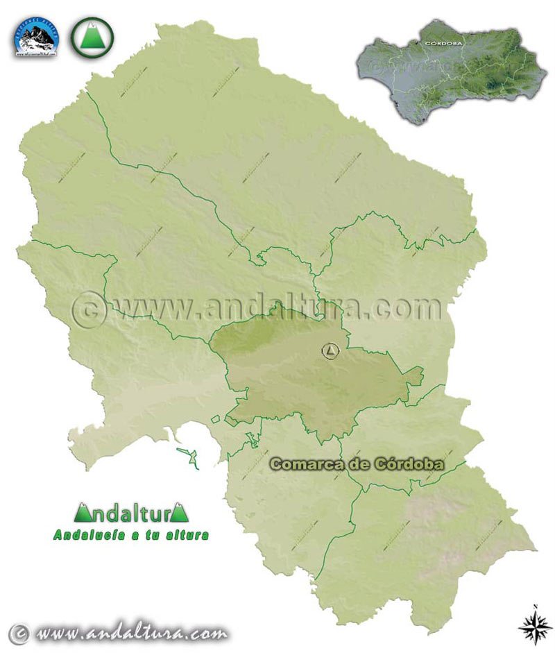 Comarca de Córdoba: Mapa de Situación en la Provincia de Córdoba