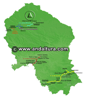 Mapa de las Vías Verdes de la Provincia de Córdoba: Acceso a los Contenidos
