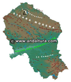 Mapa del Relieve y Sierras de la Provincia de Córdoba: Acceso a los Contenidos