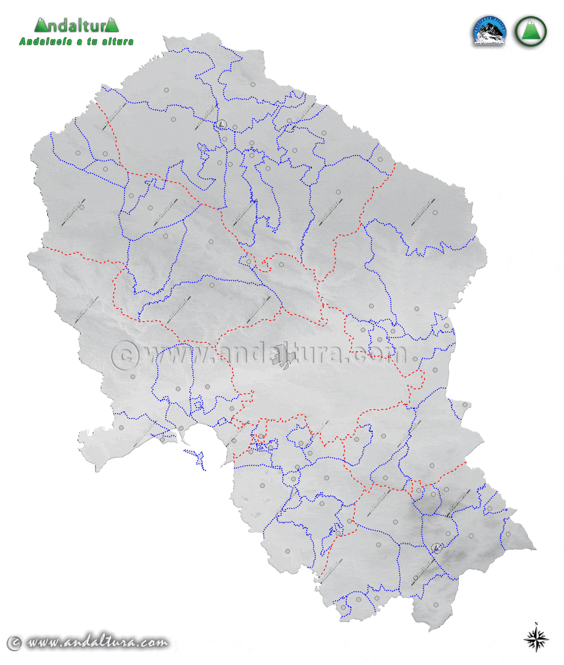 Mapa GIF limites municipales y municipios de Córdoba