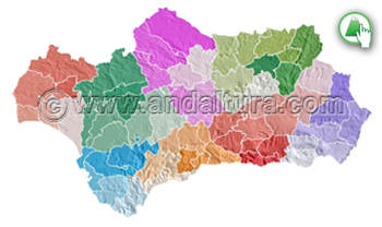 Mapa de Comarcas de Andalucía: Acceso al mapa interactivo de las comarcas de Andalucía