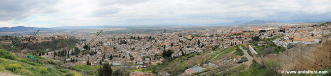 Panorámica del Albaycín desde San Miguel Alto