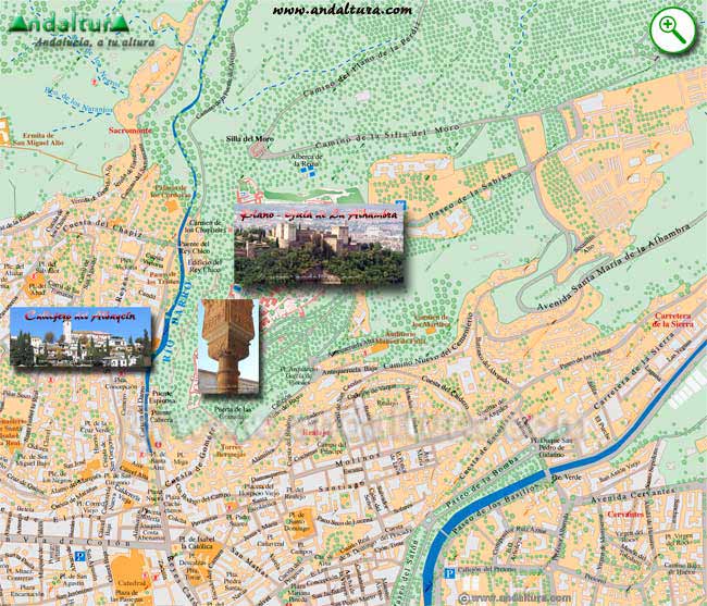 Callejero de Granada para ampliar- zona noreste -