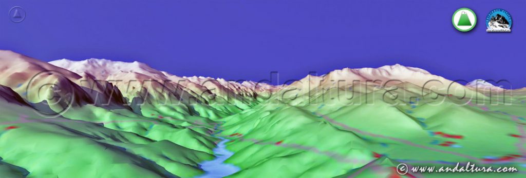 Imagen virtual en 3D de la Sierra de Castril