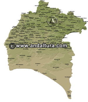 Mapa de las Altitudes, Vértices Geodésicos y Cotas de la Provincia de Huelva: Acceso a los Contenidos
