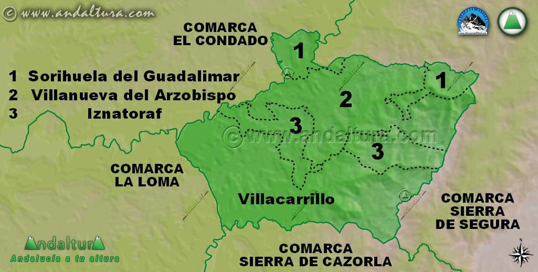 Mapa de los Municipios de la Comarca Las Villas