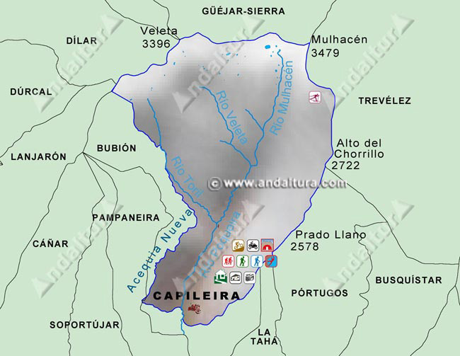 Mapa de Capileira y su Término Municipal 2020